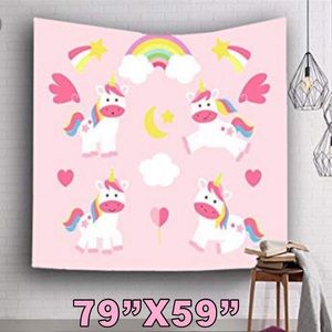Cute unicorn 🦄 Tapestry blanket